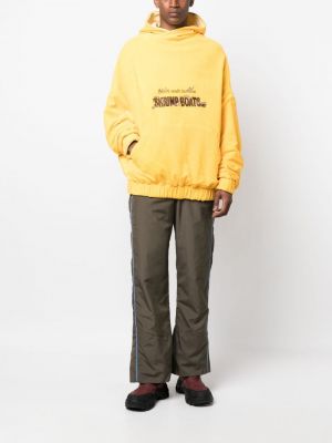 Siuvinėtas džemperis su gobtuvu oversize Robyn Lynch geltona