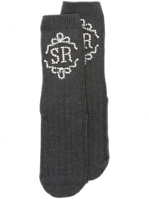 Bavlněné ponožky Simone Rocha šedé