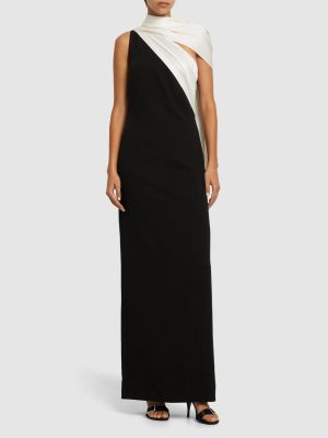 Sukienka długa asymetryczna Roland Mouret czarna