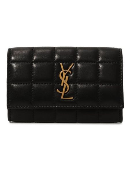 Кожаный кошелек Saint Laurent черный