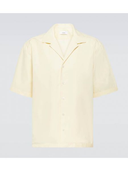 Памучна риза Lardini жълто