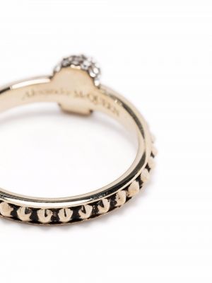 Křišťálový prsten Alexander Mcqueen zlatý