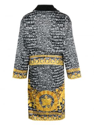 Szlafrok bawełniany z nadrukiem Versace