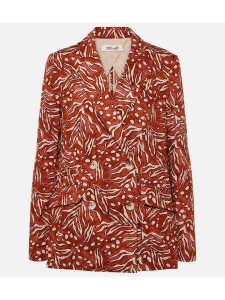 Jacquard blazer Diane Von Furstenberg rød