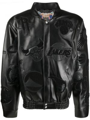 Oversized usnjena jakna Jeff Hamilton črna
