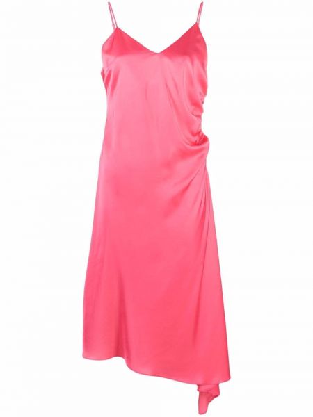 Vestido de cóctel ajustado Mm6 Maison Margiela rosa