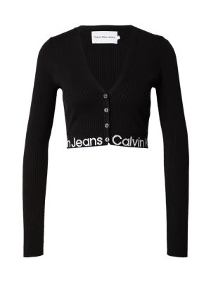 Дънков елек slim Calvin Klein Jeans черно