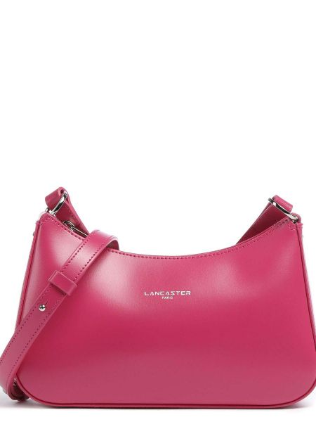Кожаная сумка через плечо Lancaster розовая