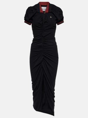 Памучна рокля Vivienne Westwood черно