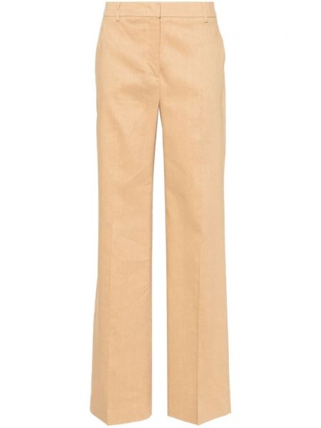 Pantalon large plissé Alberta Ferretti marron