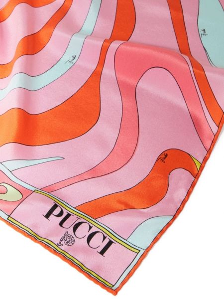 Seiden schal mit print Pucci pink