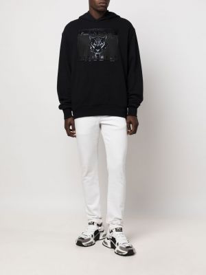 Džemperis su gobtuvu su tigro raštu Plein Sport juoda