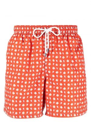 Shorts à imprimé Fedeli orange