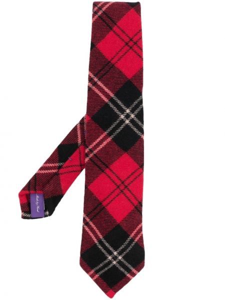 Kravata s karirastim vzorcem s potiskom Ralph Lauren Purple Label