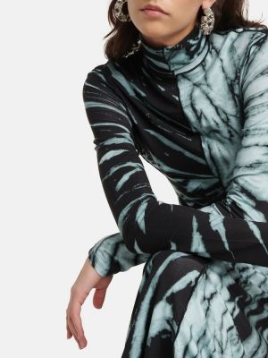 Макси рокля от джърси с tie-dye ефект Proenza Schouler черно