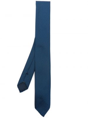 Bodkovaná kravata Boss modrá