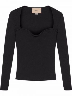 Haut en tricot Gucci noir