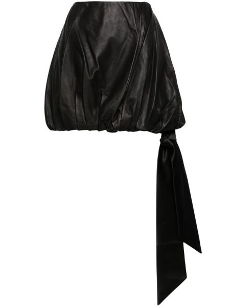 Černé kožená sukně Helmut Lang