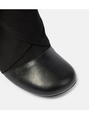 Кожени обувки до глезена Lemaire черно