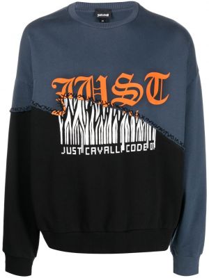 Trykt sweatshirt Just Cavalli blå