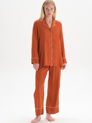 Piżama z długim rękawem Dagi - pomarańczowy