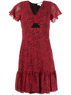 Пеплум мини рокля с принт с леопардов принт Michael Michael Kors