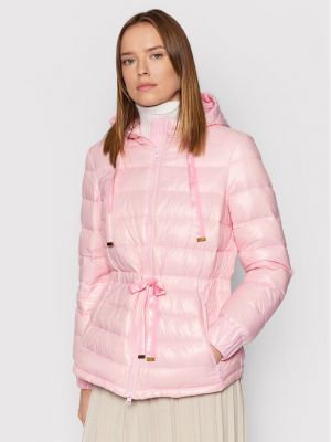 Pernata jakna Twinset ružičasta