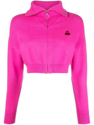 Siuvinėtas džemperis su užtrauktuku Marant Etoile rožinė