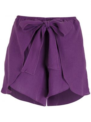 Lanene kratke hlače Andrea Bogosian vijolična
