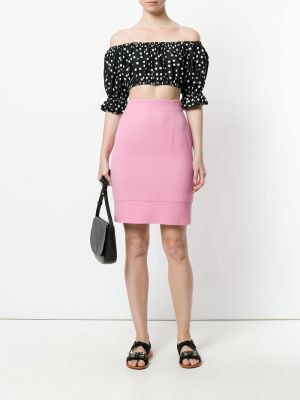 Falda midi ajustada Versace Pre-owned rosa