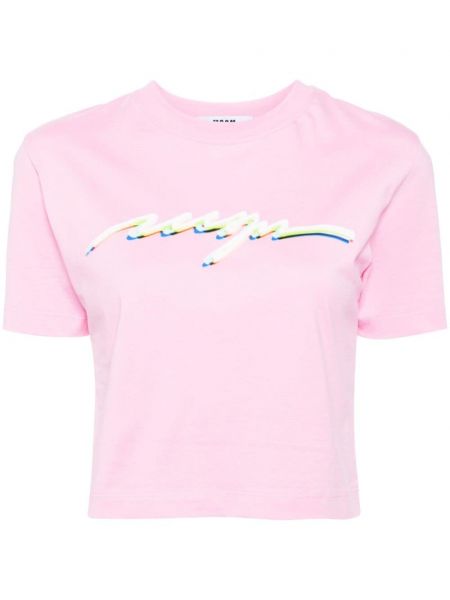 T-krekls ar apdruku Msgm rozā