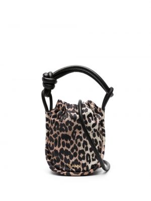 Geantă shopper cu imagine cu model leopard Ganni