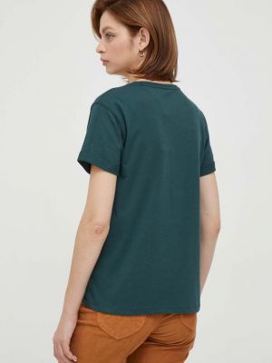 Bavlněné tričko Pepe Jeans zelené