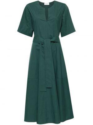 Pamučna midi haljina P.a.r.o.s.h. zelena