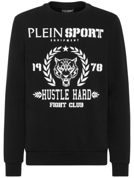 Raštuotas medvilninis sportinis džemperis Plein Sport