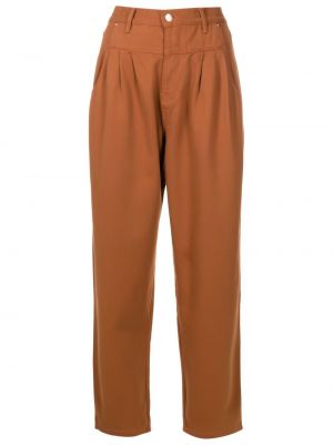Plisované bavlněné rovné kalhoty Amapô