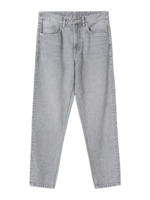Straight leg jeans Bershka grigio