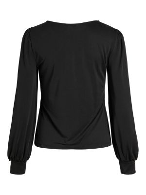 Marškinėliai ilgomis rankovėmis .object juoda
