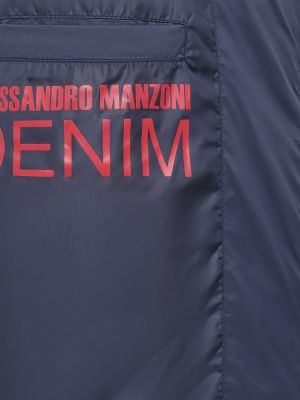 Джинсовая куртка Alessandro Manzoni Denim синяя