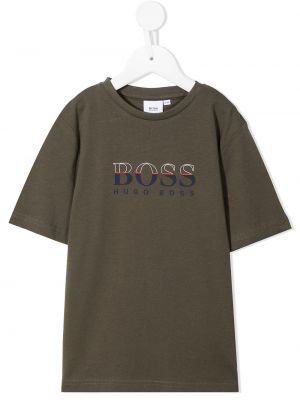 T-shirt bawełniana z printem Boss Kidswear