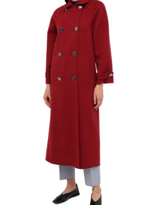 Кашемировое пальто Giorgio Armani красное