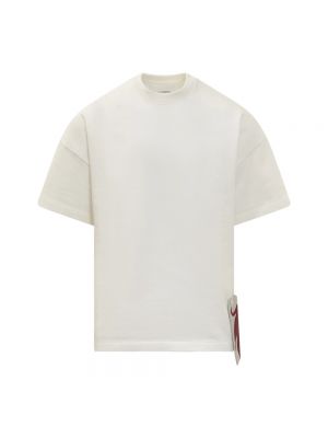 Koszulka na guziki z krótkim rękawem Jil Sander biała