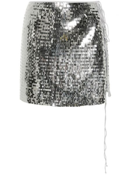 Mini sukně Oseree stříbrné