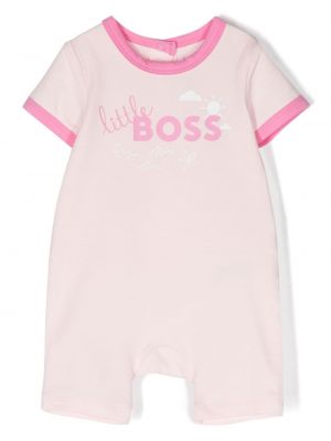 Pantaloncini con stampa Boss Kidswear rosa