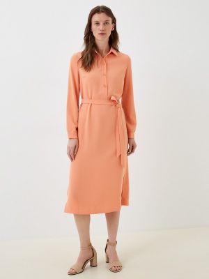 Оранжевое платье-рубашка Vladi Collection