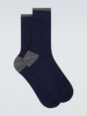 Bavlněné ponožky Brunello Cucinelli béžové