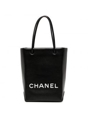 Geantă shopper cu aplicații Chanel Pre-owned