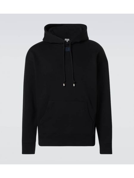 Jersey bomull hoodie Loewe svart