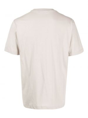 T-shirt en coton à imprimé Trussardi blanc