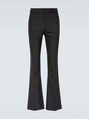 Вълнени класически панталони от мохер Loewe черно